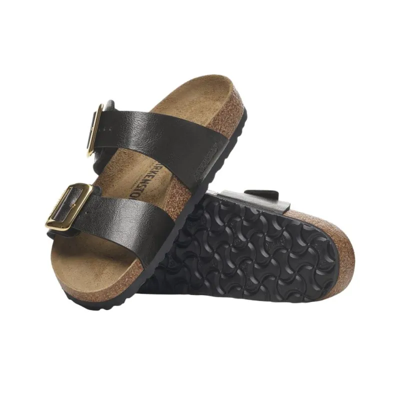Birkenstock Abrasion Resistant Slide Slippers Women's Black Regular Loose Fit-4