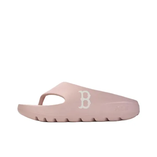 MLB Boston Red Sox Abrasion Resistant Slip Resistant Flip Flops Women's Pink