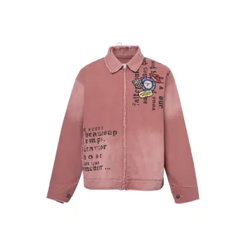FIRE 2 COLD EGO Jackets Coats Unisex Distressed Red