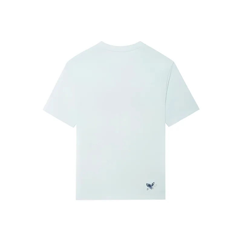 LINING Sports Life Collection T Shirts Men Soft Aqua Blue-1
