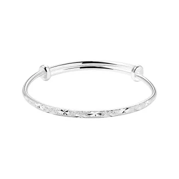 Adorned With Hearts 999 Fine Silver Bangles Women's