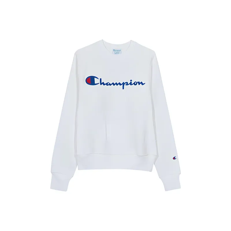Champion Sweatshirt US Version Unisex White-0