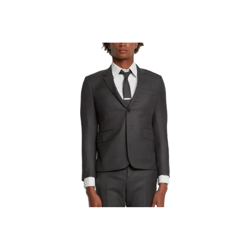 THOM BROWNE Single breasted Wool Blend Blazer-0
