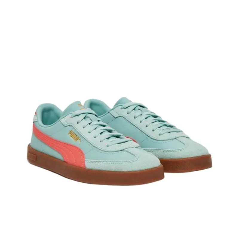 PUMA Club 2 Anti Slip Wear Resistant Low Top Skateboard Shoes Women's Light Blue-2