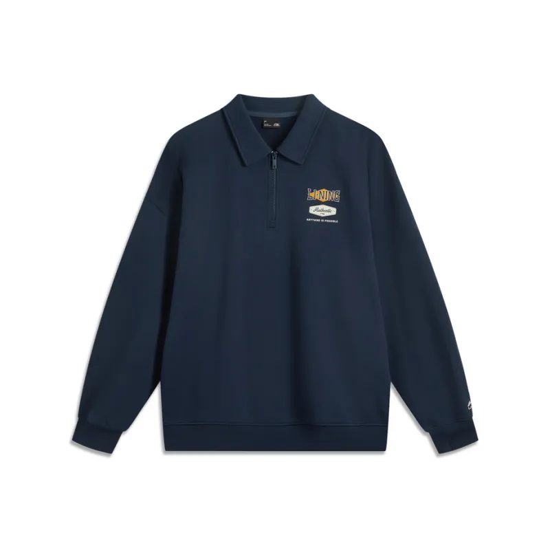 LiNing Sports Life Collection Sweatshirt Unisex Dark Marine Blue-0