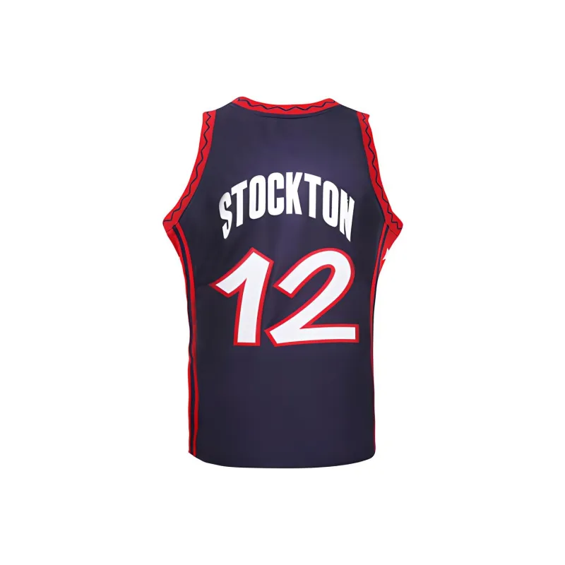 Mitchell & Ness Basketball Jersey Unisex Navy Blue-1