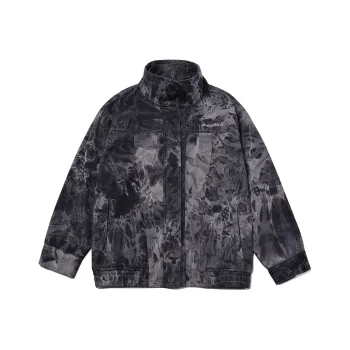 Guuka Denim Jacket Men's Black Gray Color
