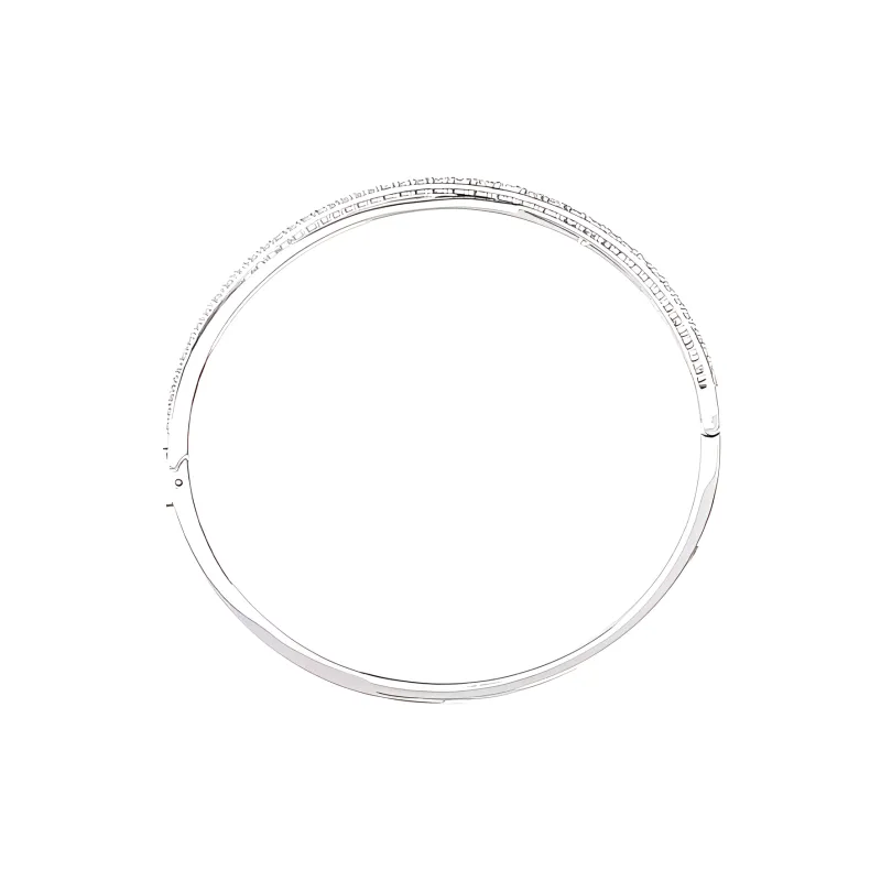 Swarovski Rhodium-Plated Metal Bangles Women's Silver-1