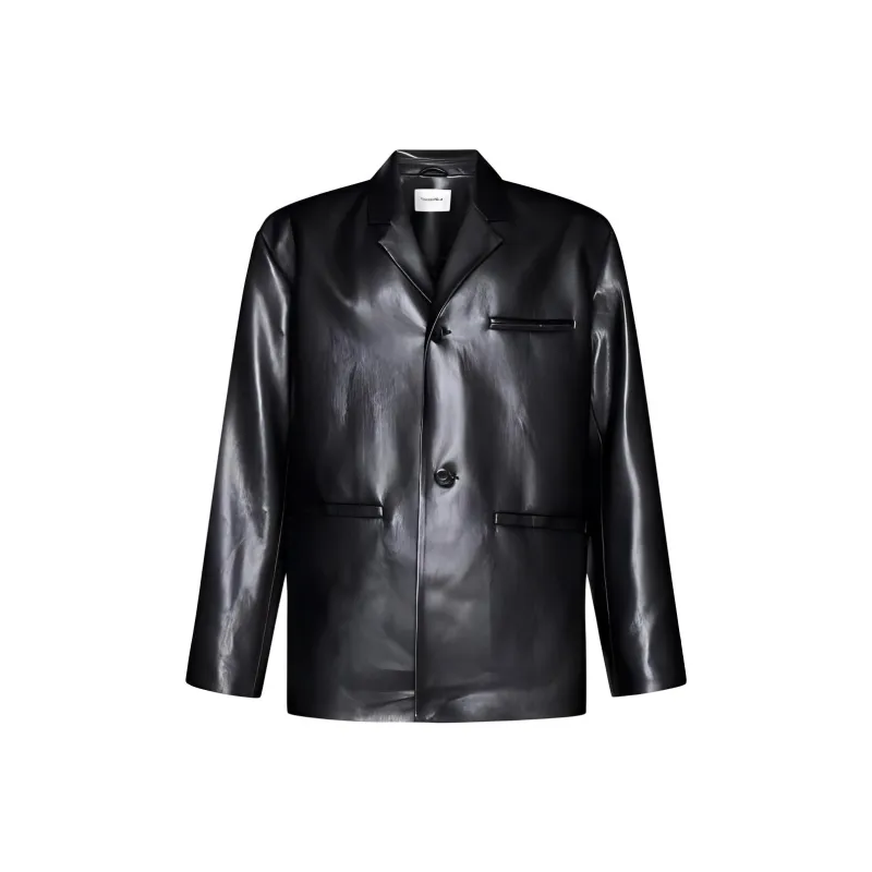 NANUSHKA Single breasted Faux leather Blazer-0