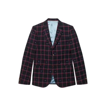 GUCCI Cambridge Gg Checked Blazer