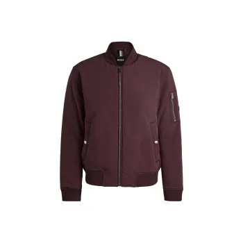 HUGO BOSS Water-Repellent Jacket In A Regular Fit Jackets Coats Men's Dark Red