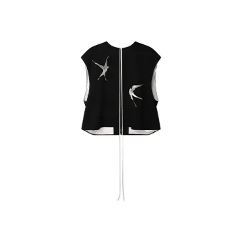 Cheng Jin Yi Bureau Loose Fit Vest Unisex Black