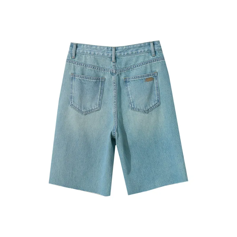 AMII Denim Shorts Women's Light Blue-1