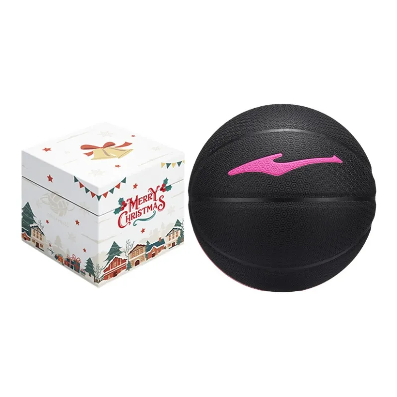 Erke Hexagonal Warriors PU Basketball Pink Black Size 7 Ball Training Competition Unisex-10
