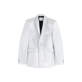H&M Shimmery Metallic Suit Jacket Mens
