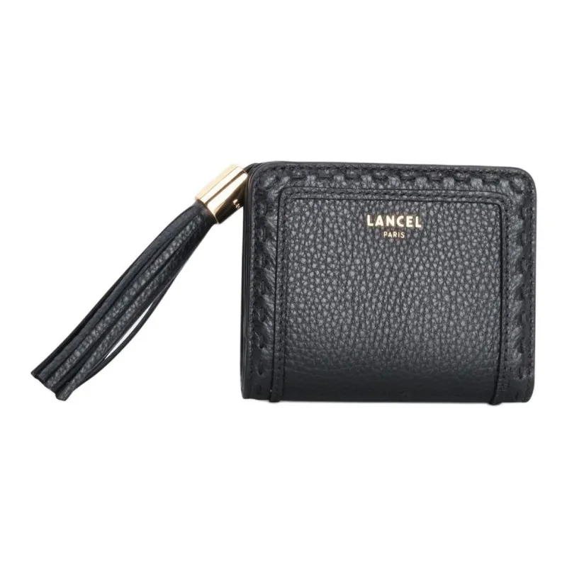 LANCEL Calfskin Wallet Women's Black-0
