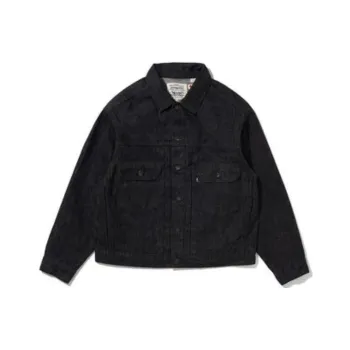 Levis Denim Jackets Men Black Gray
