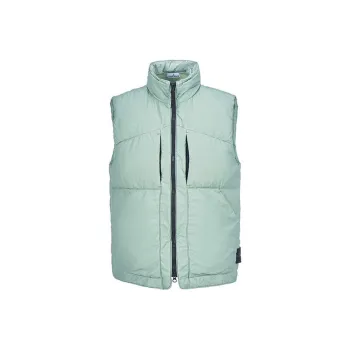 STONE ISLAND Vests Men Light Green
