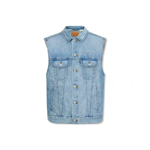 Levis Vests Men Blue