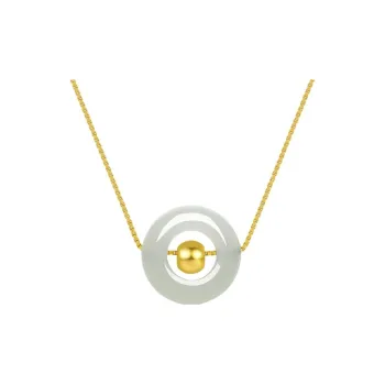 LIU GUI FU JEWELRY Hetian Jade Pendants Pale Greenish White Jade Women's