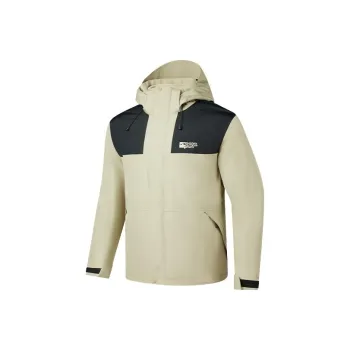 QIAODAN Mountain Gods Outdoor 3-in-1 Windbreaker Jacket Unisex Oak/Black