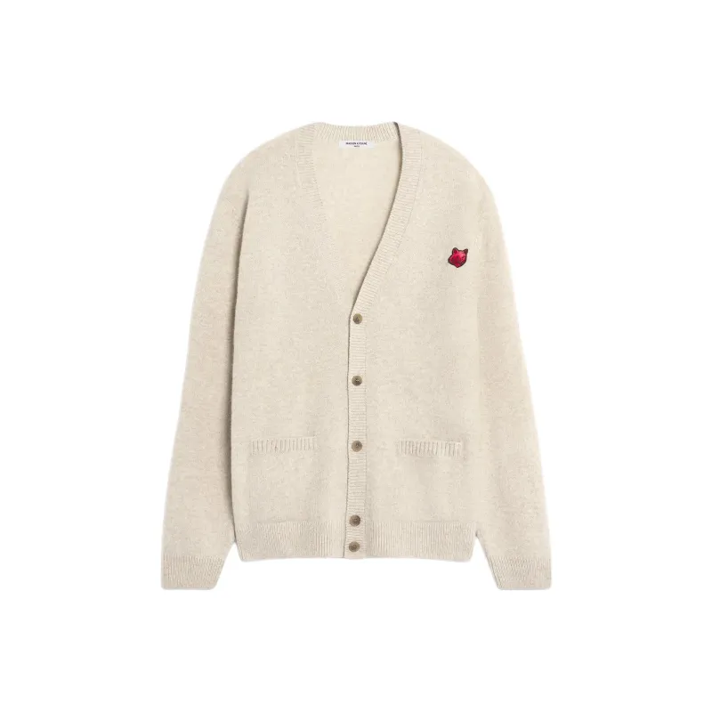 Maison Kitsune Bold Fox Head Patch Comfort Cardigan-0