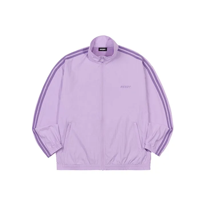NERDY Water-Resistant Quick-Dry Windproof Windbreaker Jacket Unisex Bright Purple-0