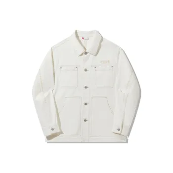 LiNing Vital Series Denim Jackets Unisex Ivory Washed Denim