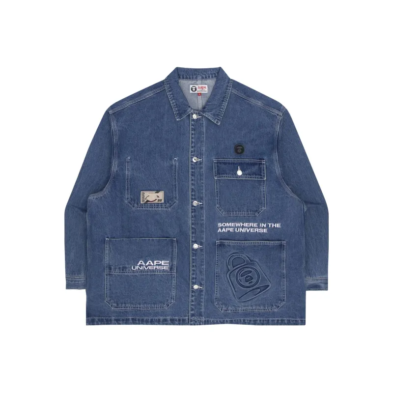 Aape SS22 Denim Jacket Men's Blue-0