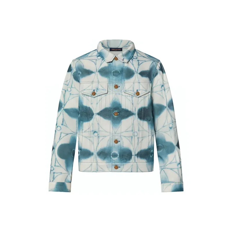 LOUIS VUITTON SS23 Denim Jacket Men's Blue Gray-0
