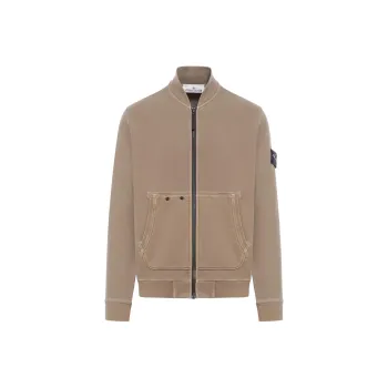 STONE ISLAND Logo Patch Zipped Sweatshirt