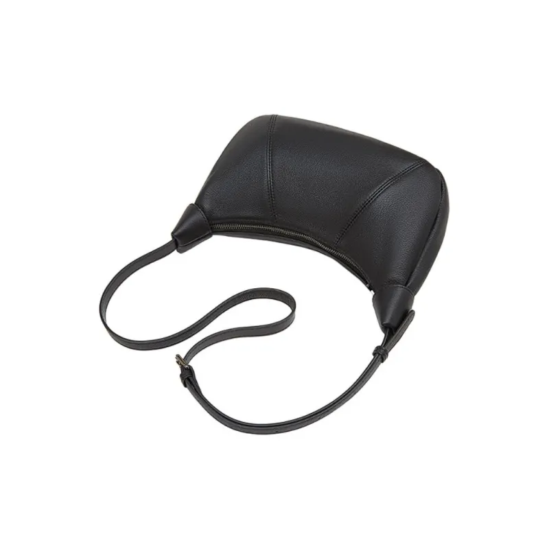 Old Man's Head Top Grain Cow Leather Crossbody Bag, Shoulder Bag Women's Black/White/Elephant Gray/Purple-2