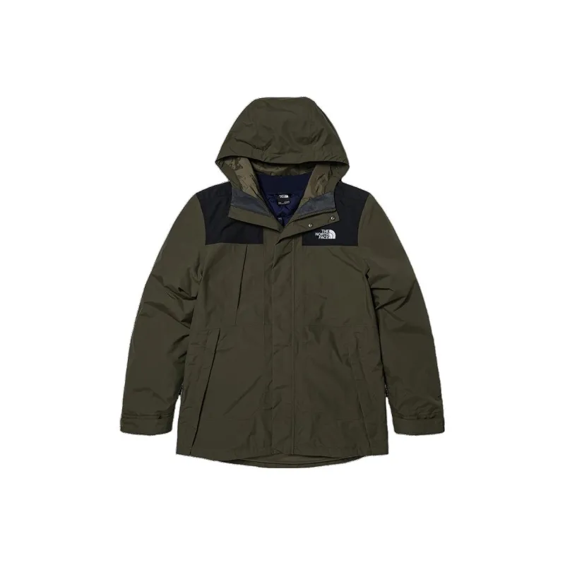 THE NORTH FACE City Outdoor Collection Water Resistant Windproof Breathable Warm Windbreaker Jacket Men's Green-0