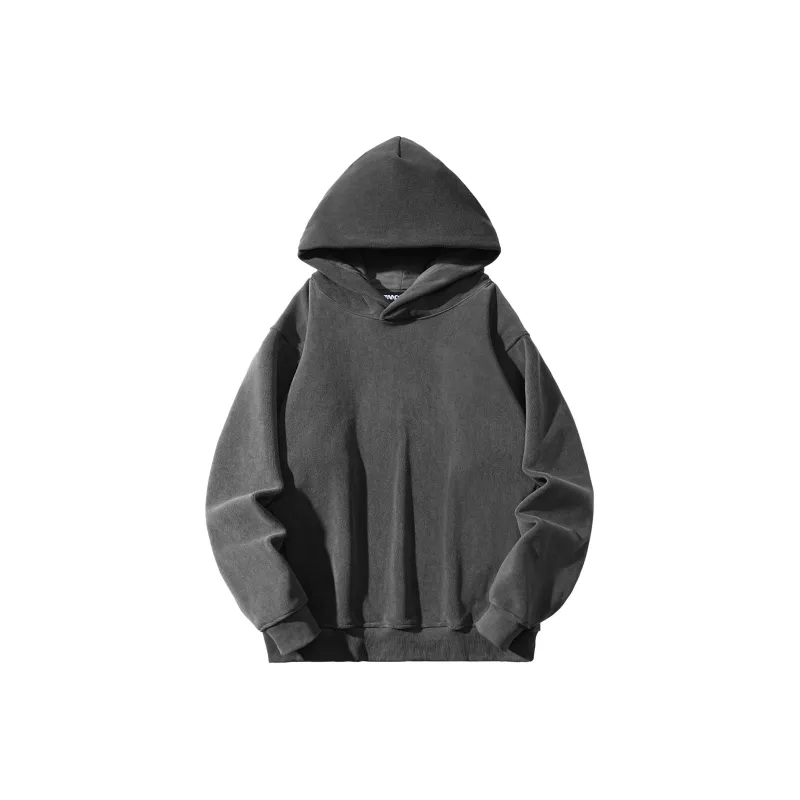 ZMOH Plain Net Series Hoodie Unisex Couple's-6