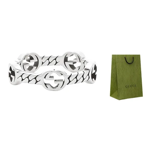 GUCCI 925 Sterling Silver Rings Men's Silver