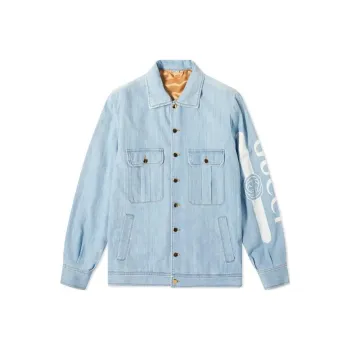 GUCCI Jackets Coats Men's Light Blue