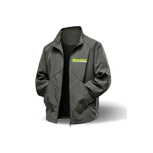 Compass patch long-sleeved polo shirt Grau