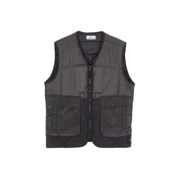 STONE ISLAND Vests Men Black