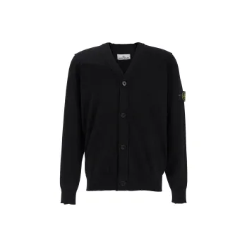 STONE ISLAND Compass Patch V Neck Cardigan