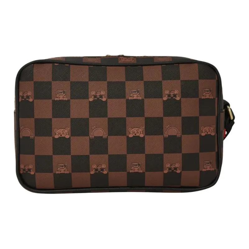 SPRAYGROUND PVC Toiletry Bag Unisex Black & Brown & Multicolor-2