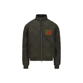 BARBOUR Logo Patch Zip-Up Padded Jacket