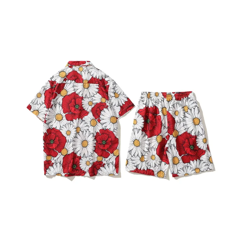 BEAR UNION Shirt Matching Set Unisex Red-1