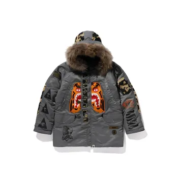 A BATHING APE Jackets Men Gray