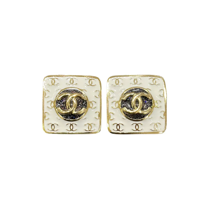 CHANEL 1986-1988 Cc Stud Earrings-1