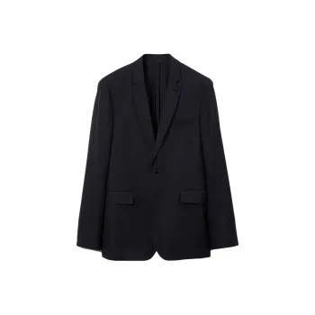 Burberry Business Suits Men Dark Marine Blue