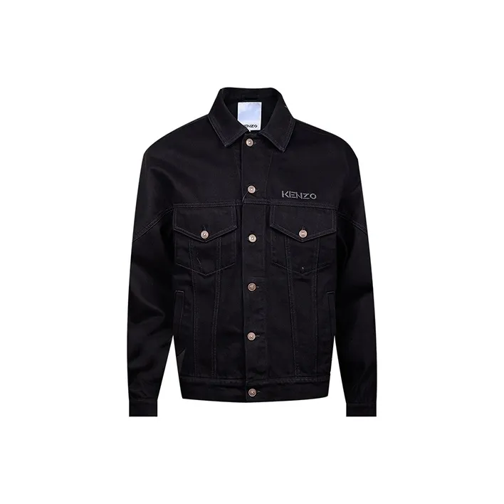 KENZO Denim Jackets Men Black-0