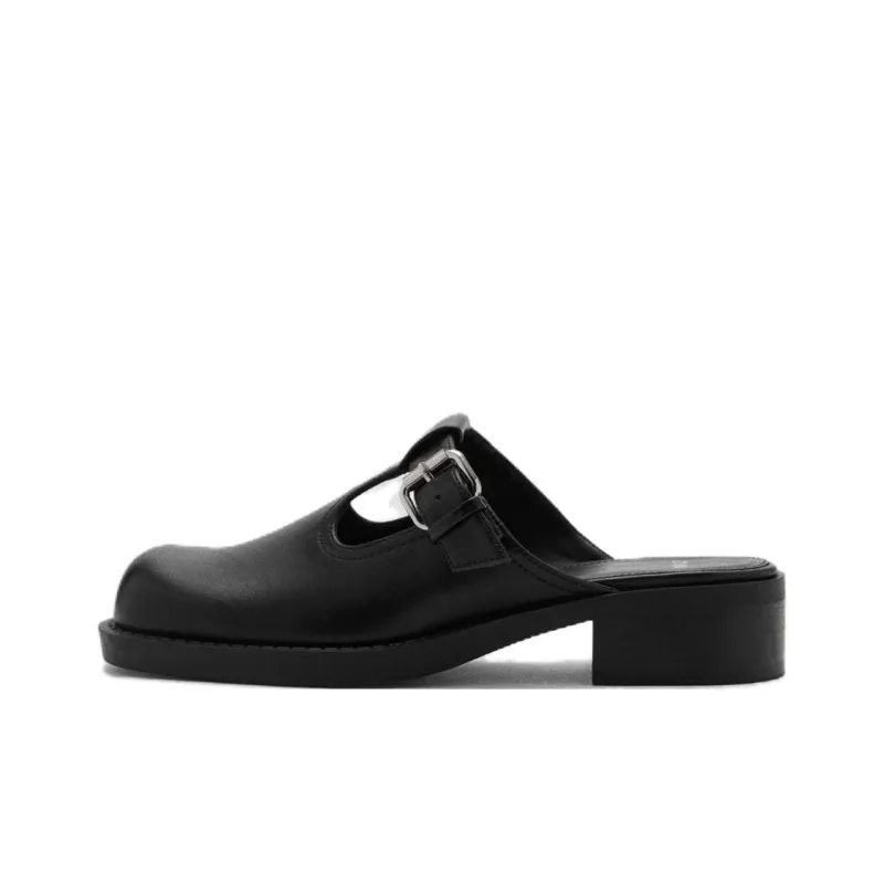 MANGO Abrasion Resistant Closed Toe Slippers Women's Black-0