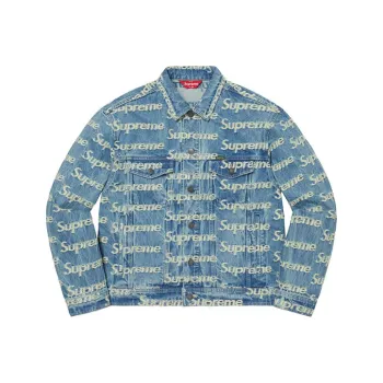 Supreme Frayed Logos Denim Trucker Jacket