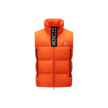 Moncler Vests Men Bright Orange