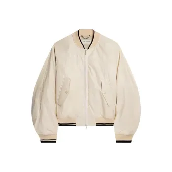 DRIES VAN NOTEN Striped Edge Drop Shoulder Bomber Jacket